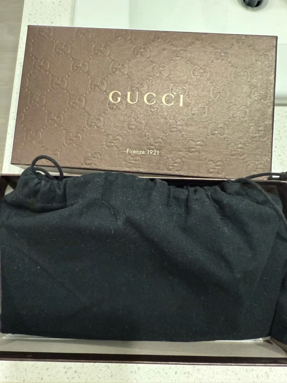 Gucci Red and Navy Ribbon Continental Wallet - Picture 4 of 6